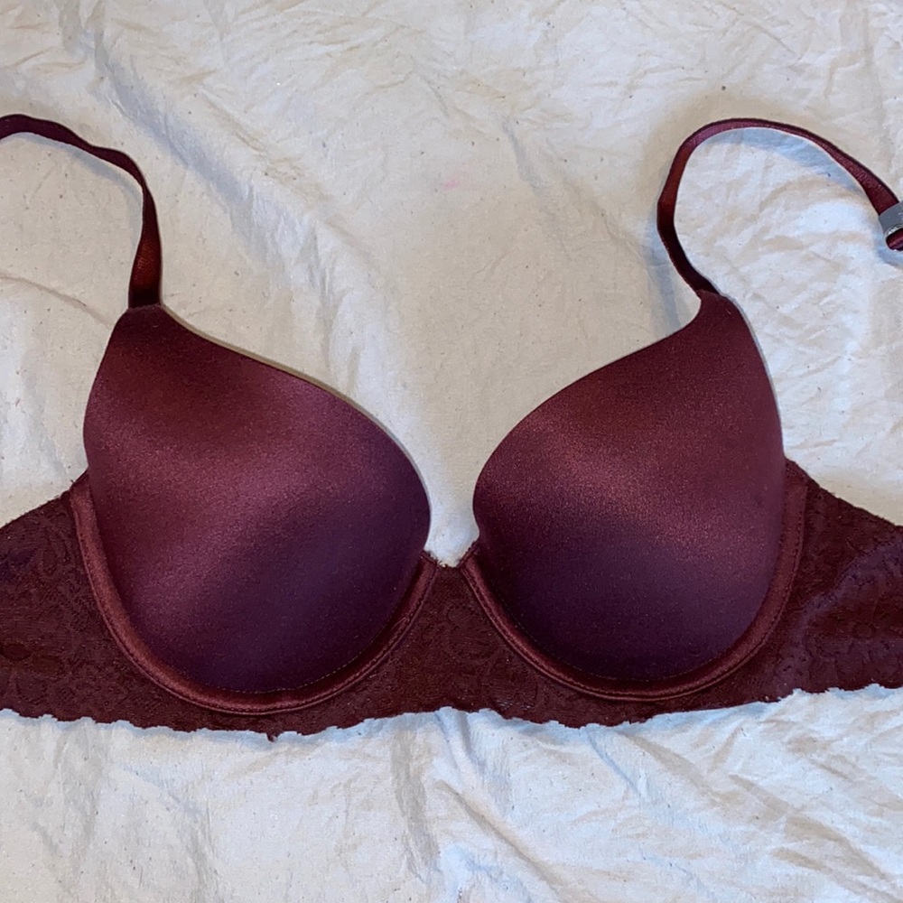 Beautiful comfy soft maroon bra